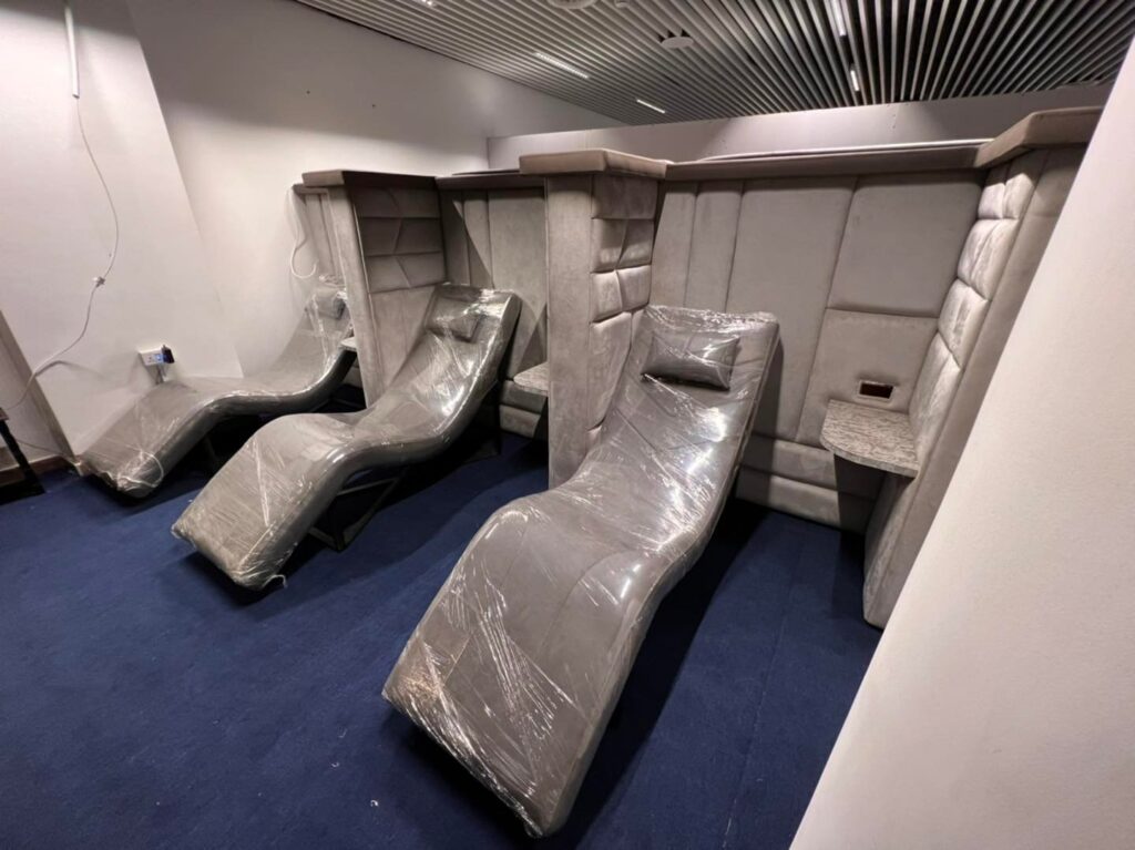 Custom-designed living room sofa manufactured in The Gambia